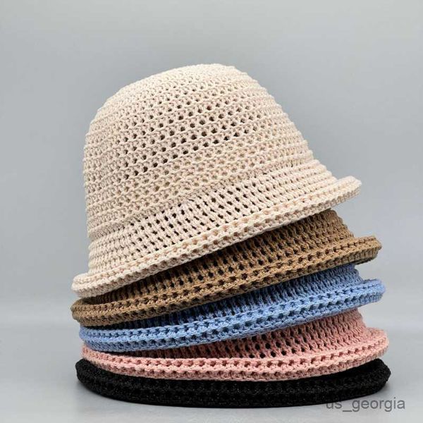 caps new curled edge knitted bucket hat women summer versatile bucket cap hollow sunshade breathable sun hats gorras mujer r230628, Blue;gray
caps new curled edge knitted bucket hat women summer versatile bucket cap hollow sunshade breathable sun hats gorras mujer r230628, Blue;gray