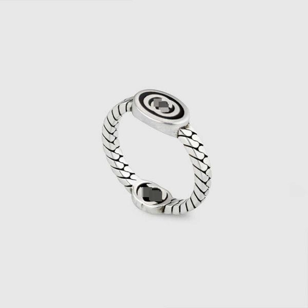 personalized sterling silver double black dropped enamel ring family men's and women's ins style
personalized sterling silver double black dropped enamel ring family men's and women's ins style