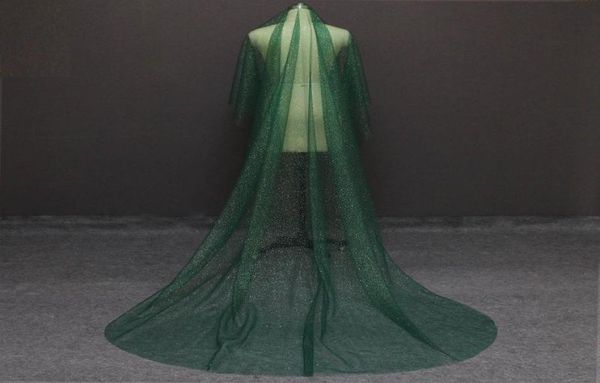 bridal veils shining long green wedding veil with gold dust glitters one layer 3 meters cathedral without comb voile mariage1481263, Black
bridal veils shining long green wedding veil with gold dust glitters one layer 3 meters cathedral without comb voile mariage1481263, Black