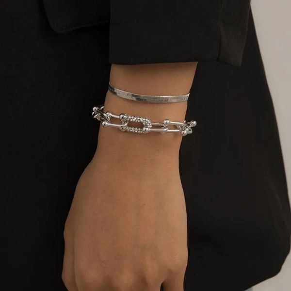 bangle bracelet designed jewerly link chain crystal u-shaped buckle metal bangle bracelet statement gold silver, Golden;silver
bangle bracelet designed jewerly link chain crystal u-shaped buckle metal bangle bracelet statement gold silver, Golden;silver