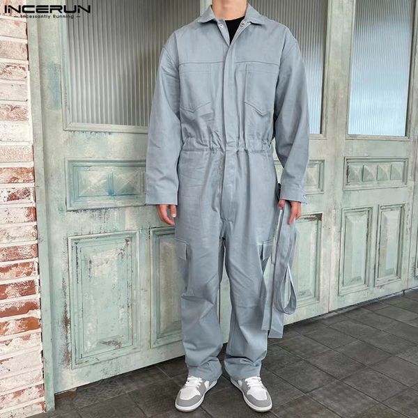 men's jeans men jumpsuits solid lapel long sleeve multi pockets streetwear rompers 2023 loose lace up stylish casual cargo overalls inc, Blue
men's jeans men jumpsuits solid lapel long sleeve multi pockets streetwear rompers 2023 loose lace up stylish casual cargo overalls inc, Blue