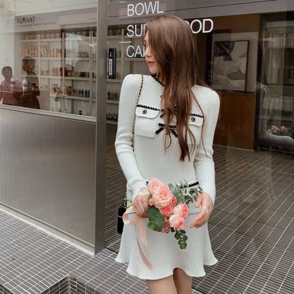 auth s-elf portrait ivory white knit bow simple thousand gold dress silver silk long sleeve round neck slim fit woolen dress, Black;gray
auth s-elf portrait ivory white knit bow simple thousand gold dress silver silk long sleeve round neck slim fit woolen dress, Black;gray