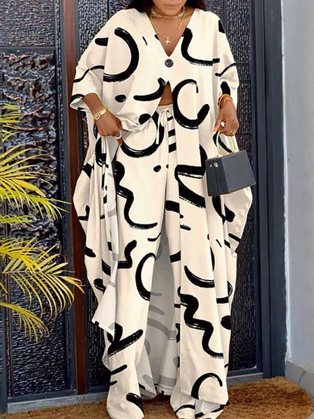 women s suits blazers matching set women spring summer loungewear v neck flare sleeve x long wide leg pants 2pcs outfit streetwear drop 230, White;black
women s suits blazers matching set women spring summer loungewear v neck flare sleeve x long wide leg pants 2pcs outfit streetwear drop 230, White;black