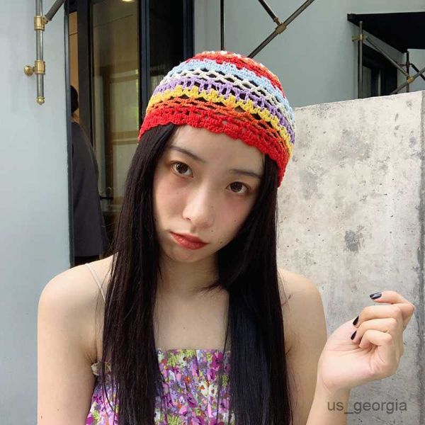 caps 2023 version spring and summer rainbow-colored knitted hat women fashion hand-woven hollow trend versatile beanie cap r230628, Blue;gray
caps 2023 version spring and summer rainbow-colored knitted hat women fashion hand-woven hollow trend versatile beanie cap r230628, Blue;gray