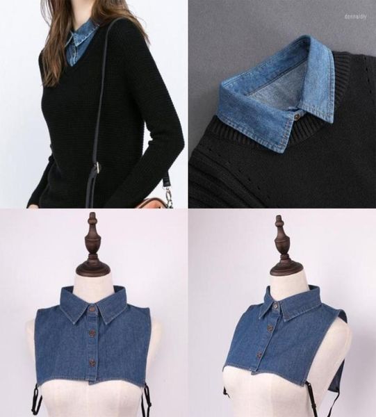 bow ties washed denim cotton fake collar button detachable lapel half shirt dickey9728237, Black;gray
bow ties washed denim cotton fake collar button detachable lapel half shirt dickey9728237, Black;gray