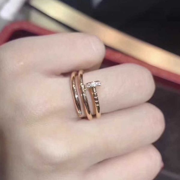 original designer 925 sterling silver nail ring women's double layer smooth face with diamond fashion simple carti same style open aa53
original designer 925 sterling silver nail ring women's double layer smooth face with diamond fashion simple carti same style open aa53