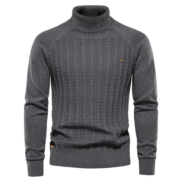 men's tshirts 2023 winter men solid color knitted turtleneck male sweater cotton warm pullover casual sweaters 230628, White;black
men's tshirts 2023 winter men solid color knitted turtleneck male sweater cotton warm pullover casual sweaters 230628, White;black