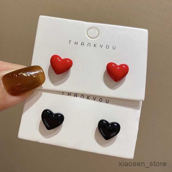 stud small cute heart stud earrings for women girls red black simple metal earrings wedding fashion jewelry gift r230804, Golden;silver
stud small cute heart stud earrings for women girls red black simple metal earrings wedding fashion jewelry gift r230804, Golden;silver