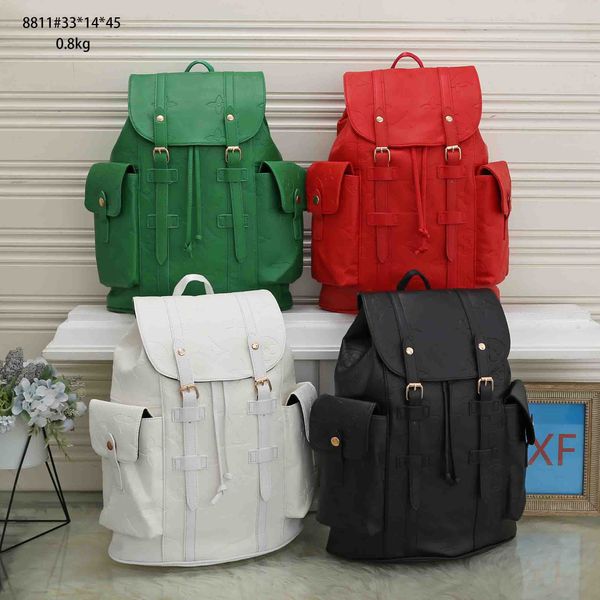 leather chriser backpack designer knapsack men women classic flowers plaid schoolbag satchel backpack 8811
leather chriser backpack designer knapsack men women classic flowers plaid schoolbag satchel backpack 8811