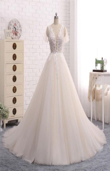 new long wedding dress scoop short sleeves aline chapel train appliques tulle bridal gowns vestido de noiva9294048, White
new long wedding dress scoop short sleeves aline chapel train appliques tulle bridal gowns vestido de noiva9294048, White