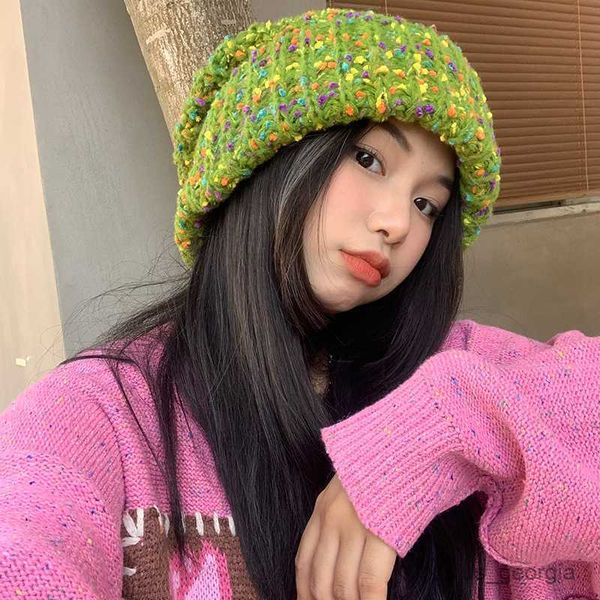 caps women's big head loose wool hat rainbow colorful mixed-color knitted cap men outdoor casual warm beanie hats r230628, Blue;gray
caps women's big head loose wool hat rainbow colorful mixed-color knitted cap men outdoor casual warm beanie hats r230628, Blue;gray