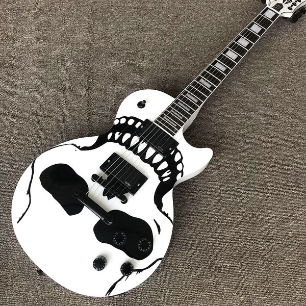 custom shop, caston white skull electric guitar, rosewood fingerboard, black accessories, ing
custom shop, caston white skull electric guitar, rosewood fingerboard, black accessories, ing