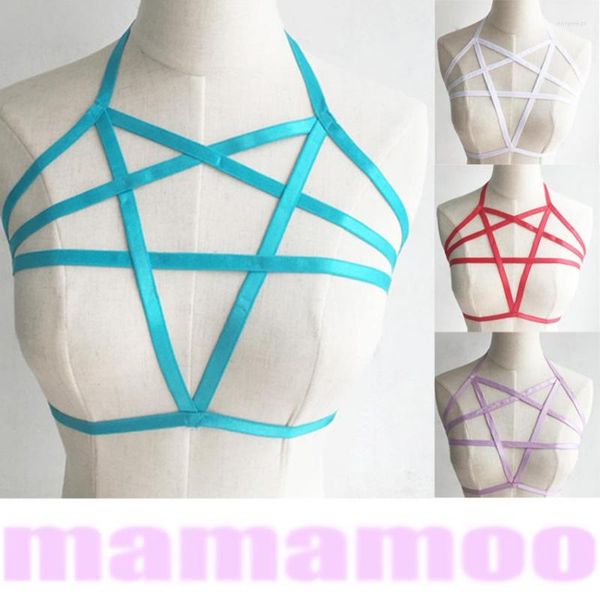 garters goth bondage lingerie pentagram colour harness body fetish wear cage bra harajuku, Black;white
garters goth bondage lingerie pentagram colour harness body fetish wear cage bra harajuku, Black;white