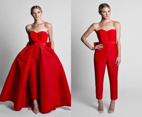 2019 fashion jumpsuit evening dresses with convertible skirt satin bow back sweetheart strapless satin waistband weddings guest dr9623487, Black;red
2019 fashion jumpsuit evening dresses with convertible skirt satin bow back sweetheart strapless satin waistband weddings guest dr9623487, Black;red