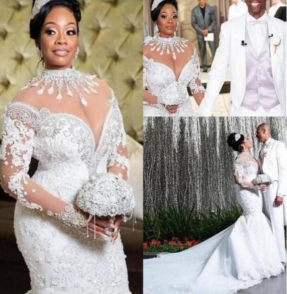 plus size african mermaid wedding dresses african arabic high neck long sleeve lace beadings court train luxury bridal gowns7325272, White
plus size african mermaid wedding dresses african arabic high neck long sleeve lace beadings court train luxury bridal gowns7325272, White