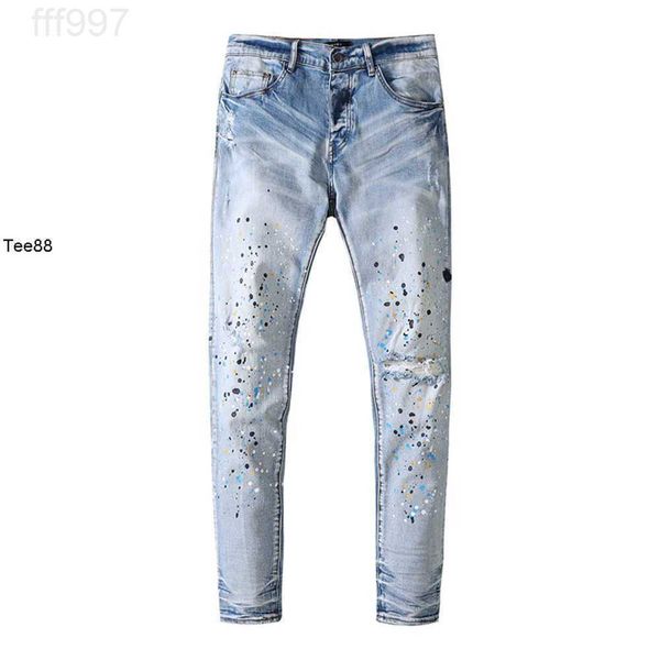amirs new color drill splash ink graffiti paint knife cut holes and make old jeans, Blue
amirs new color drill splash ink graffiti paint knife cut holes and make old jeans, Blue
