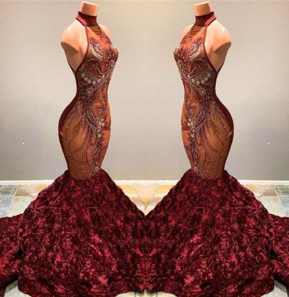 2020 stunning african mermaid prom dresses burgundy long high neck beading crystal ruffles flowers women pageant party gowns 5128395, Black
2020 stunning african mermaid prom dresses burgundy long high neck beading crystal ruffles flowers women pageant party gowns 5128395, Black
