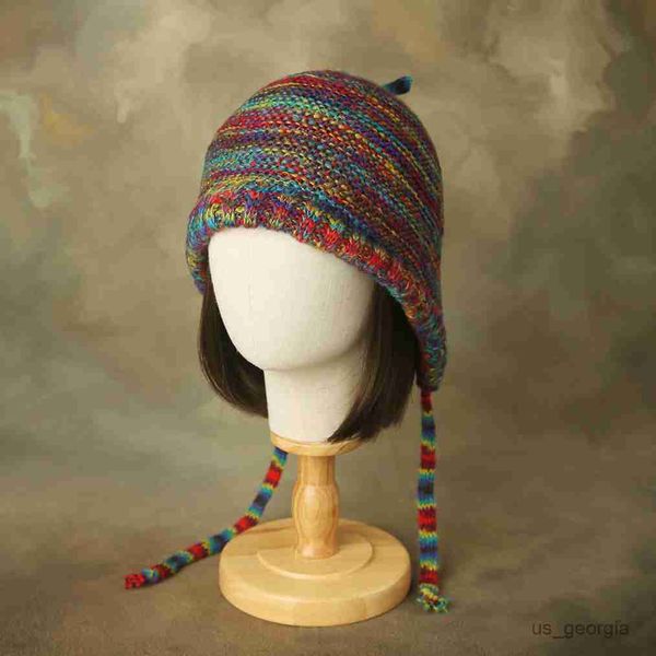 caps style retro street rainbow color beanie cap patchwork cute ear protection warm wool knitted men and women hat r230628, Blue;gray
caps style retro street rainbow color beanie cap patchwork cute ear protection warm wool knitted men and women hat r230628, Blue;gray