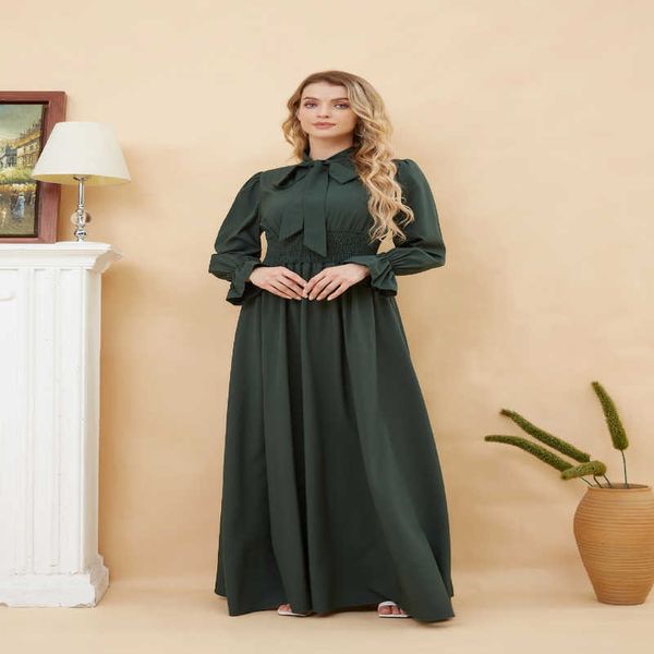 2023 summer fashion high end women's elegant temperament high waist pleated long fit muslim dress, Black;gray
2023 summer fashion high end women's elegant temperament high waist pleated long fit muslim dress, Black;gray