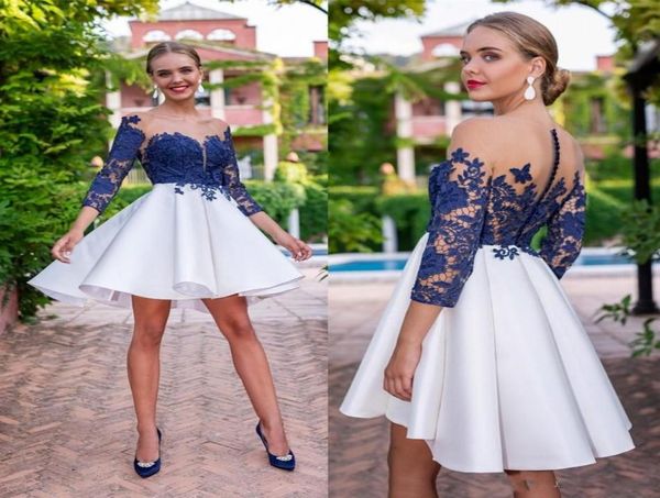 new royal blue cocktail dresses sheer neck appliques lace long sleeve ruffles mini short homecoming graduation dress formal dress 9822737, Blue;pink
new royal blue cocktail dresses sheer neck appliques lace long sleeve ruffles mini short homecoming graduation dress formal dress 9822737, Blue;pink