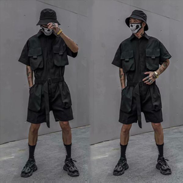 men's jeans summer japanese retro workwear jumpsuit and women's trendy loose short sleeve shorts cargo pants 230628, Blue
men's jeans summer japanese retro workwear jumpsuit and women's trendy loose short sleeve shorts cargo pants 230628, Blue