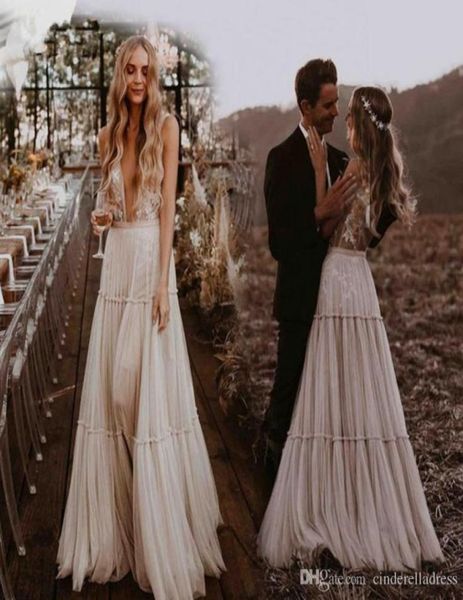 vintage bohemian wedding dresses 2020 deep vneck whimsical boho country bridal gowns beach vestido de noiva8839745, White
vintage bohemian wedding dresses 2020 deep vneck whimsical boho country bridal gowns beach vestido de noiva8839745, White