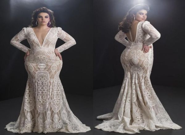 2020 plus size mermaid wedding dresses v neck appliqued beaded long sleeves bridal gowns sheer back ruffle sweep train vestidos de5635396, White
2020 plus size mermaid wedding dresses v neck appliqued beaded long sleeves bridal gowns sheer back ruffle sweep train vestidos de5635396, White