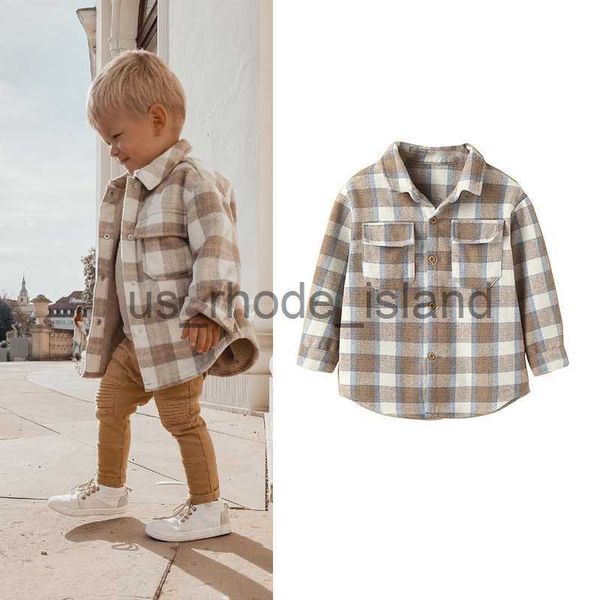 t-shirts focusnorm autumn causal baby boys girls lapel shirt outfits 2-7y long sleeves plaid printed single-breasted jacket x0628, Blue
t-shirts focusnorm autumn causal baby boys girls lapel shirt outfits 2-7y long sleeves plaid printed single-breasted jacket x0628, Blue