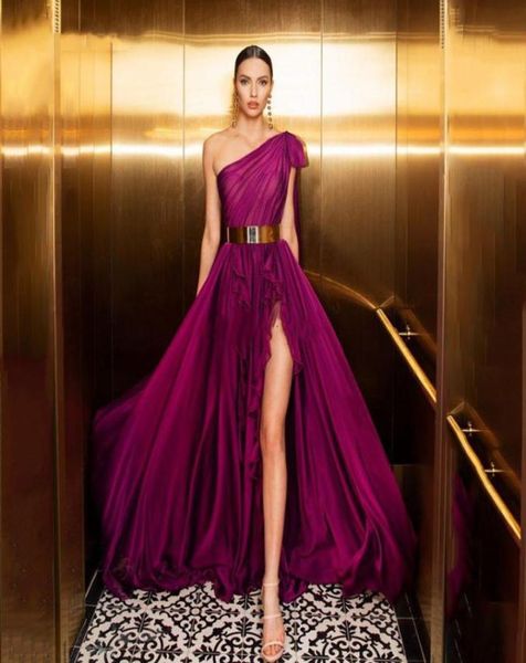 charming one shoulder purple prom dresses side high slit open back long formal evening gowns chiffon women dress vestid2647656, Black
charming one shoulder purple prom dresses side high slit open back long formal evening gowns chiffon women dress vestid2647656, Black