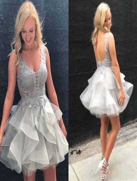 2019 charming sliver lace homecoming prom dress short v neck open back sequin ruffles a line organza graduation cocktail par7025090, Blue;pink
2019 charming sliver lace homecoming prom dress short v neck open back sequin ruffles a line organza graduation cocktail par7025090, Blue;pink