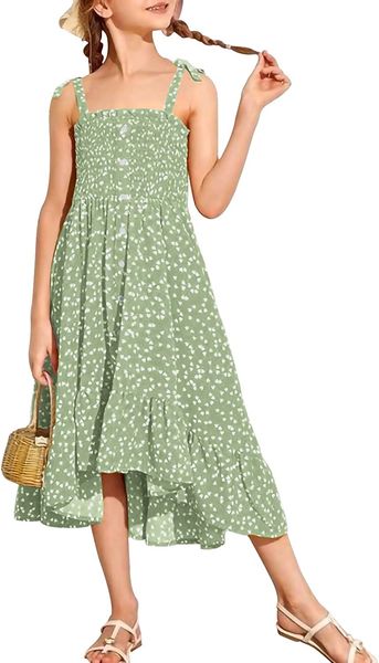 girls summer dresses kids 2023 sleeveless tie strap boho beach midi dress smocked ruffle flowy sundresses, Red;yellow
girls summer dresses kids 2023 sleeveless tie strap boho beach midi dress smocked ruffle flowy sundresses, Red;yellow