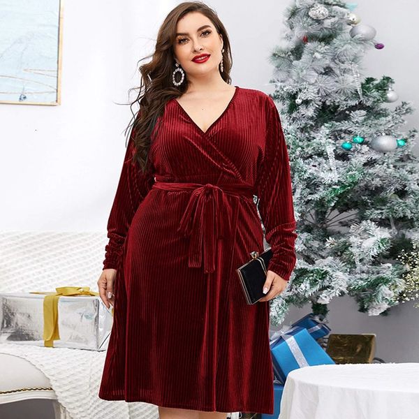 plus size dresses size long sleeve elegant spring autumn midi velvet wrap dress tie waist vneck formal night out party christmas 230627, Black
plus size dresses size long sleeve elegant spring autumn midi velvet wrap dress tie waist vneck formal night out party christmas 230627, Black