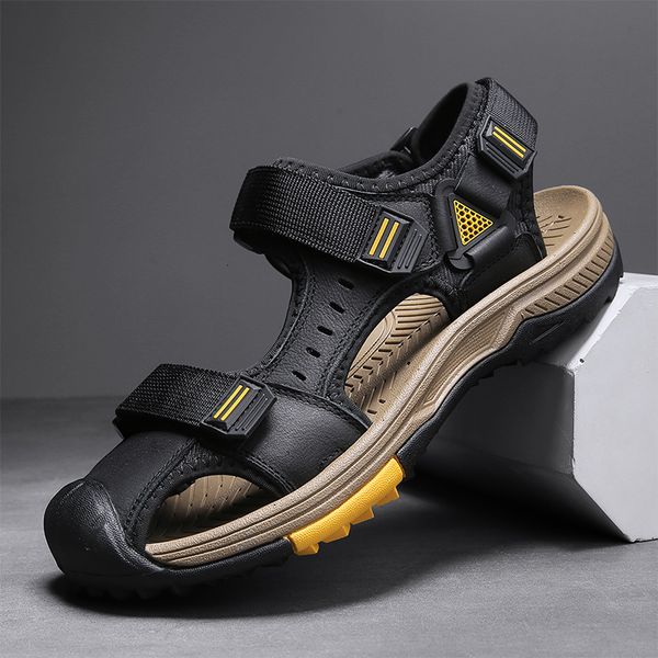 sandals casual men outdoor hiking shoes fashion sneakers handmade breathable leather slipper designer trekking 230628, Black
sandals casual men outdoor hiking shoes fashion sneakers handmade breathable leather slipper designer trekking 230628, Black