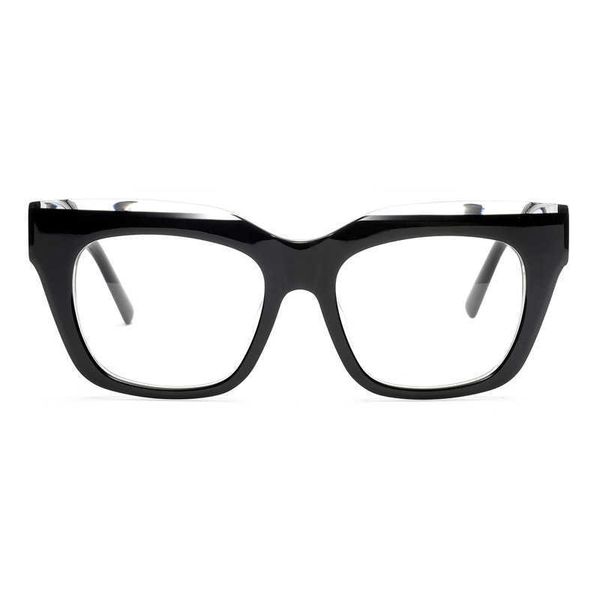square large frame texture plate optical eyewear for women's fashion matching plain color flat lens myopiafn4w, White;black
square large frame texture plate optical eyewear for women's fashion matching plain color flat lens myopiafn4w, White;black
