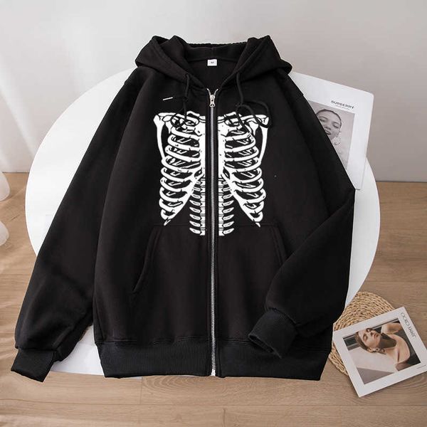 2023 zipper skull sweater y2k casual men's fashion oversize hoodie coat tie dye standard men, Black
2023 zipper skull sweater y2k casual men's fashion oversize hoodie coat tie dye standard men, Black
