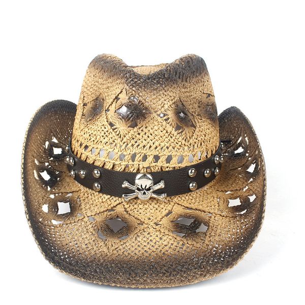 cloches punk brand straw hollow western cowboy hat women men handmade fedora sombrero hombre beach cowgirl jazz sun hat size 56-58cm 230627, Blue;gray
cloches punk brand straw hollow western cowboy hat women men handmade fedora sombrero hombre beach cowgirl jazz sun hat size 56-58cm 230627, Blue;gray