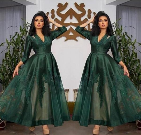 dark green v neck satin evening dresses long sleeves tulle lace applique ruched ankle length prom formal wear party gowns9422409, Black;red
dark green v neck satin evening dresses long sleeves tulle lace applique ruched ankle length prom formal wear party gowns9422409, Black;red