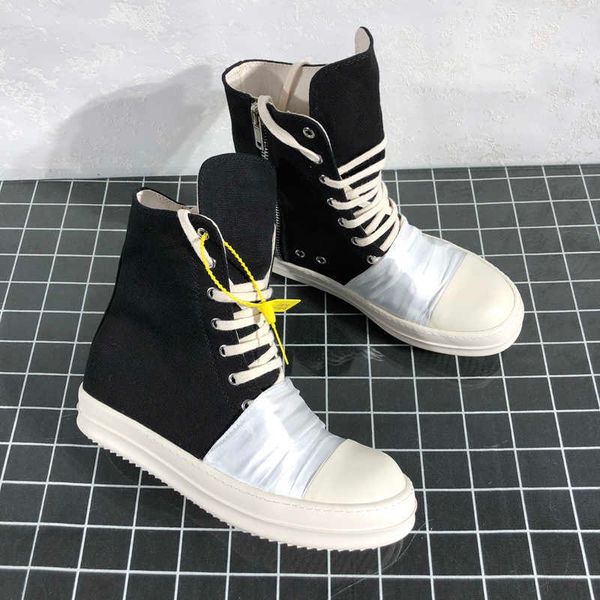 rick ro high men's shoes double thread canvas shoes black and white pleated mask bandage dark milk fragrant bottom leisure board shoes
rick ro high men's shoes double thread canvas shoes black and white pleated mask bandage dark milk fragrant bottom leisure board shoes