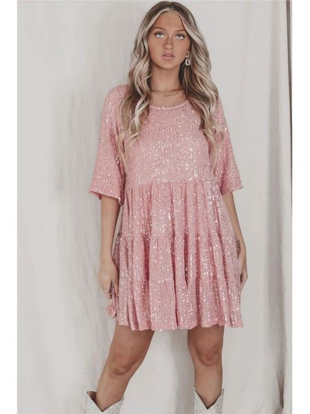 basic casual dresses fashion beaded round neck short sleeve hem lovely women loose sequins mini vestidos summer female streetwear outfits 23, Black;gray
basic casual dresses fashion beaded round neck short sleeve hem lovely women loose sequins mini vestidos summer female streetwear outfits 23, Black;gray