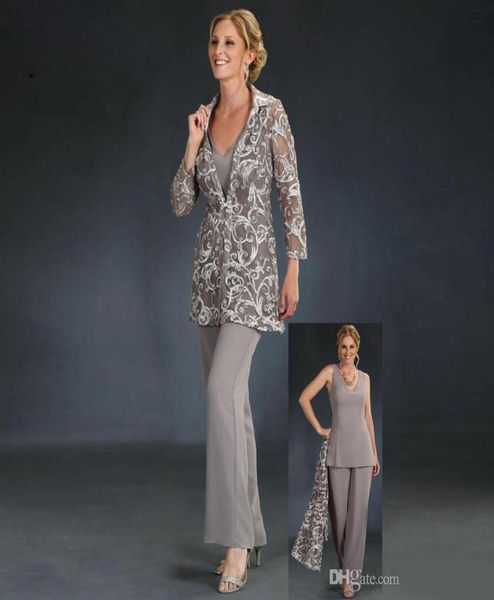 gorgeous long sleeves lace mother of the bride pant suits with jackets v neck wedding guest dress plus size chiffon mothers groom 6808204, Black;red
gorgeous long sleeves lace mother of the bride pant suits with jackets v neck wedding guest dress plus size chiffon mothers groom 6808204, Black;red