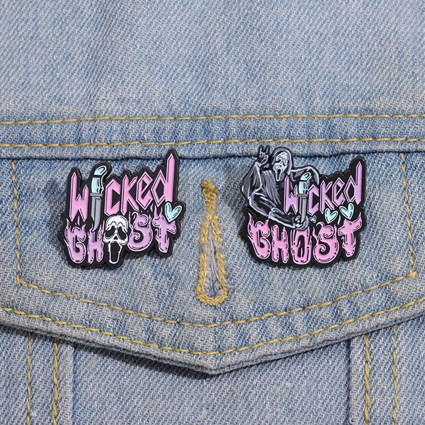 ghost face enamel pins custom screams brooches lapel badges punk gothic halloween jewelry gift for kids friends, Blue
ghost face enamel pins custom screams brooches lapel badges punk gothic halloween jewelry gift for kids friends, Blue