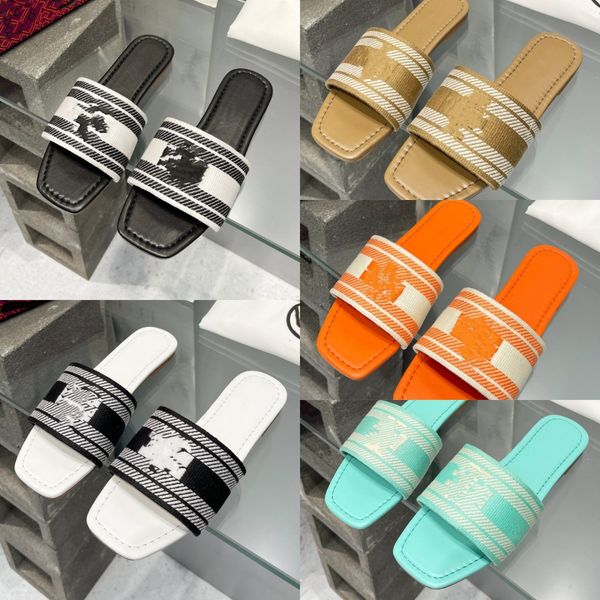 original to stripe ry sandals slides designer sandal miller embroidery jacquard canvas fabric women luxury slippers to 2023 ries flip flops, Black
original to stripe ry sandals slides designer sandal miller embroidery jacquard canvas fabric women luxury slippers to 2023 ries flip flops, Black