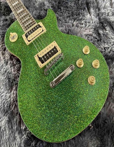 custom shop 1959 big sparkle green gold electric guitar mahogany body zebra pickups tuilp tuners chrome hardware4028374
custom shop 1959 big sparkle green gold electric guitar mahogany body zebra pickups tuilp tuners chrome hardware4028374