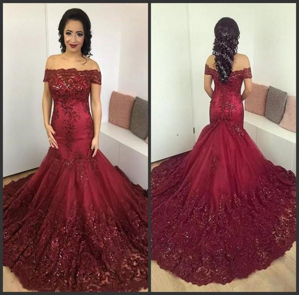 bateau neck appliques tulle satin dark green plus size evening gowns saudi arabic prom dresses dark red mermaid off shoulder eveni8901300, Black;red
bateau neck appliques tulle satin dark green plus size evening gowns saudi arabic prom dresses dark red mermaid off shoulder eveni8901300, Black;red