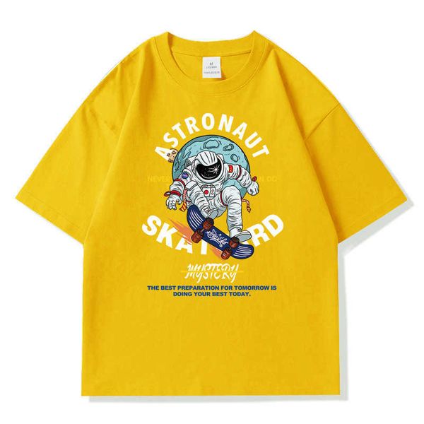 new men's summer loose half sleeve aerospace bear cartoon co branded t-shirt ins fashion brand cotton short t-shirt stussysi aktm, White;black
new men's summer loose half sleeve aerospace bear cartoon co branded t-shirt ins fashion brand cotton short t-shirt stussysi aktm, White;black