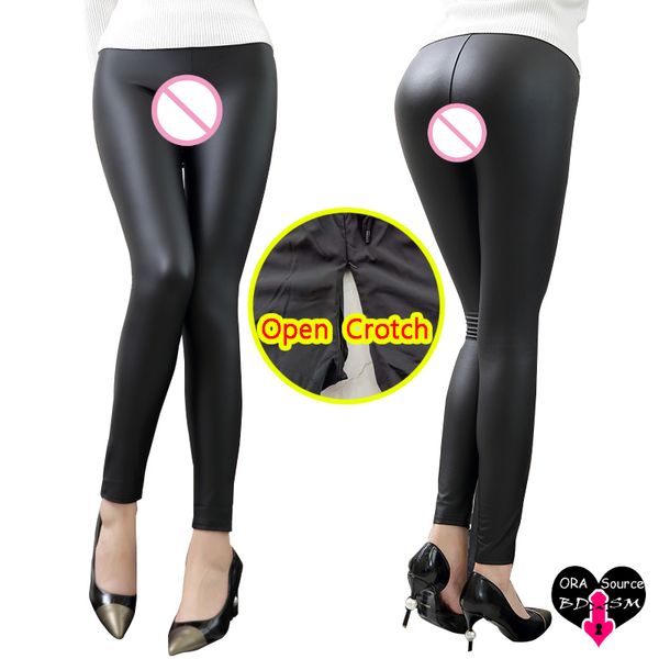 high rise woman open crotch pu leggings slim crotchless sweatpants leather long pant gym light elastic goth outdoor costume, Black
high rise woman open crotch pu leggings slim crotchless sweatpants leather long pant gym light elastic goth outdoor costume, Black