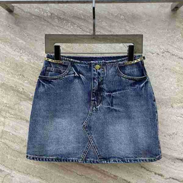 skirts designer 23 spring/summer new triumphal arch chain buckle high waist washed denim half skirt tllp, Black
skirts designer 23 spring/summer new triumphal arch chain buckle high waist washed denim half skirt tllp, Black