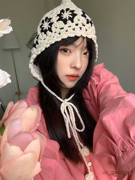 caps cute floral beanies hats for women handmade crochet knitted hat girls spring autumn female beanie cap bonnet ladies cap r230628, Blue;gray
caps cute floral beanies hats for women handmade crochet knitted hat girls spring autumn female beanie cap bonnet ladies cap r230628, Blue;gray