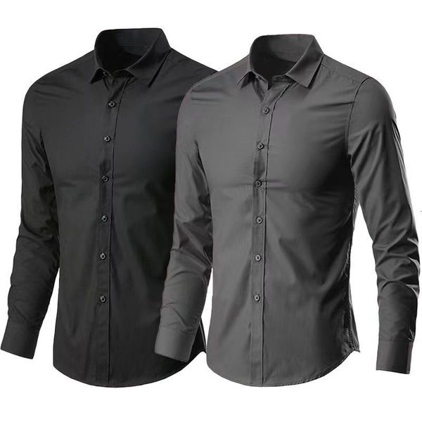 men's dress shirts mens long sleeve shirt trendy handsome professional business male casual formal dress slim fit shirt 230628, White;black
men's dress shirts mens long sleeve shirt trendy handsome professional business male casual formal dress slim fit shirt 230628, White;black