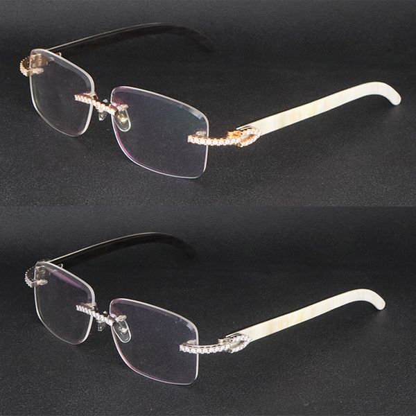 new designer moissanite diamond set rimles eyewear women mens original black buffalo horn conches optical rimless glasses mens wooden eyegla, Silver
new designer moissanite diamond set rimles eyewear women mens original black buffalo horn conches optical rimless glasses mens wooden eyegla, Silver